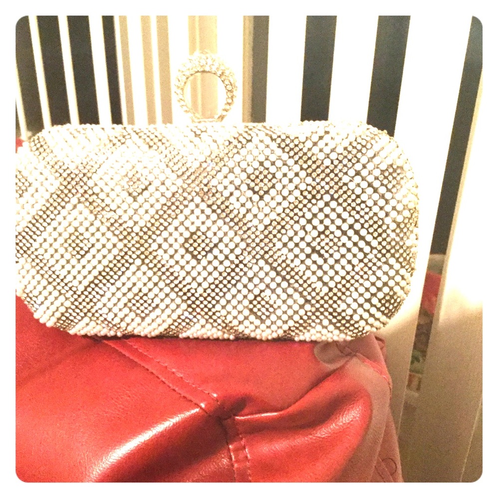 Silver and pearl purse